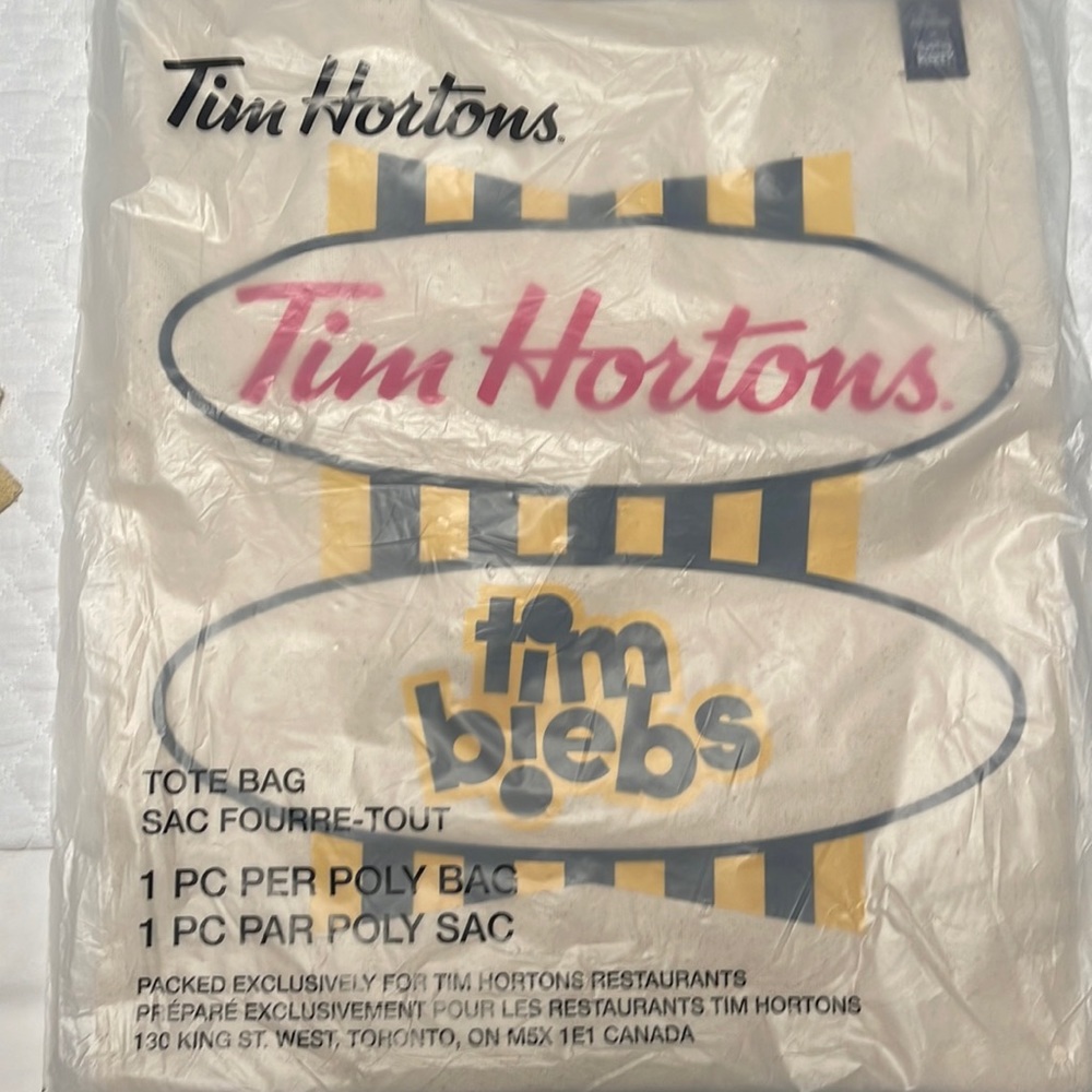 Tim Hortons “Tim Biebs” Tote Bag-New